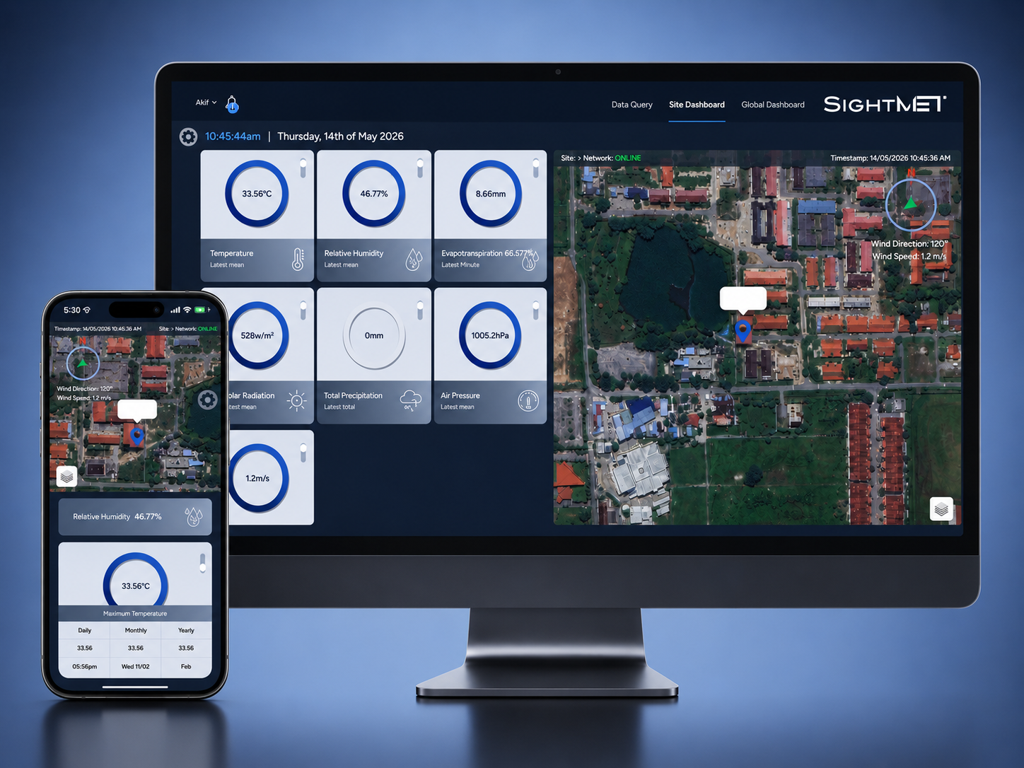 SightMET Desktop and Mobile Interface